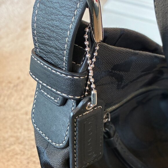 Coach Shoulder Bag Soho Jacquard Signature Duffle Black - Picture 9 of 15